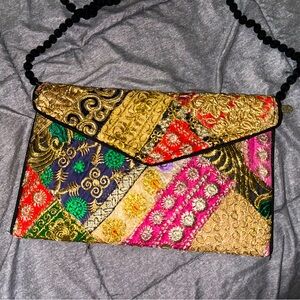 Boho/Indian embellished purse